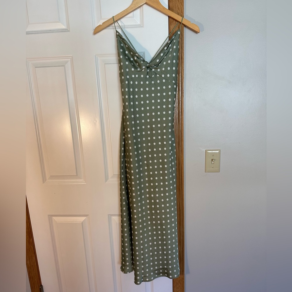 Lia Green Polka Dot Slip Dress - Petal & Pup